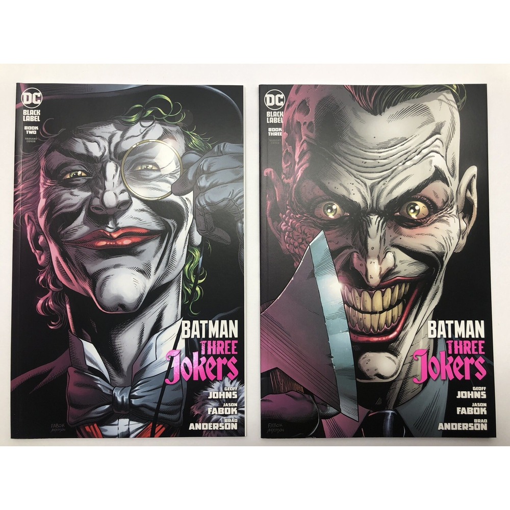 BATMAN:‎ THREE JOKERS #2  And #3~ Jason Fabok ~ 2 book Variant Lot